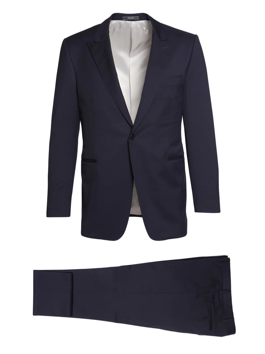 Blue Black Suit S150 Wool