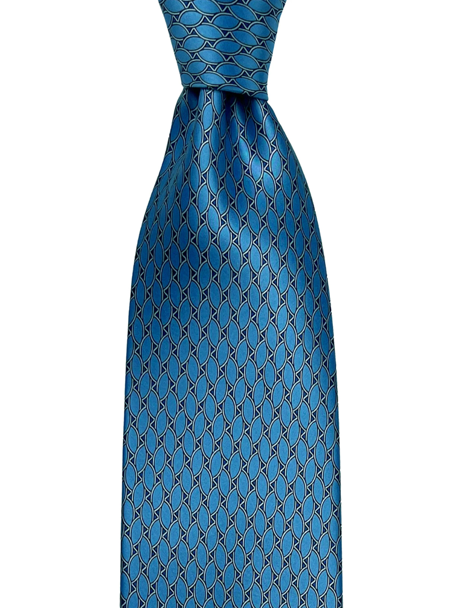 Italo Ferretti light blue silk tie