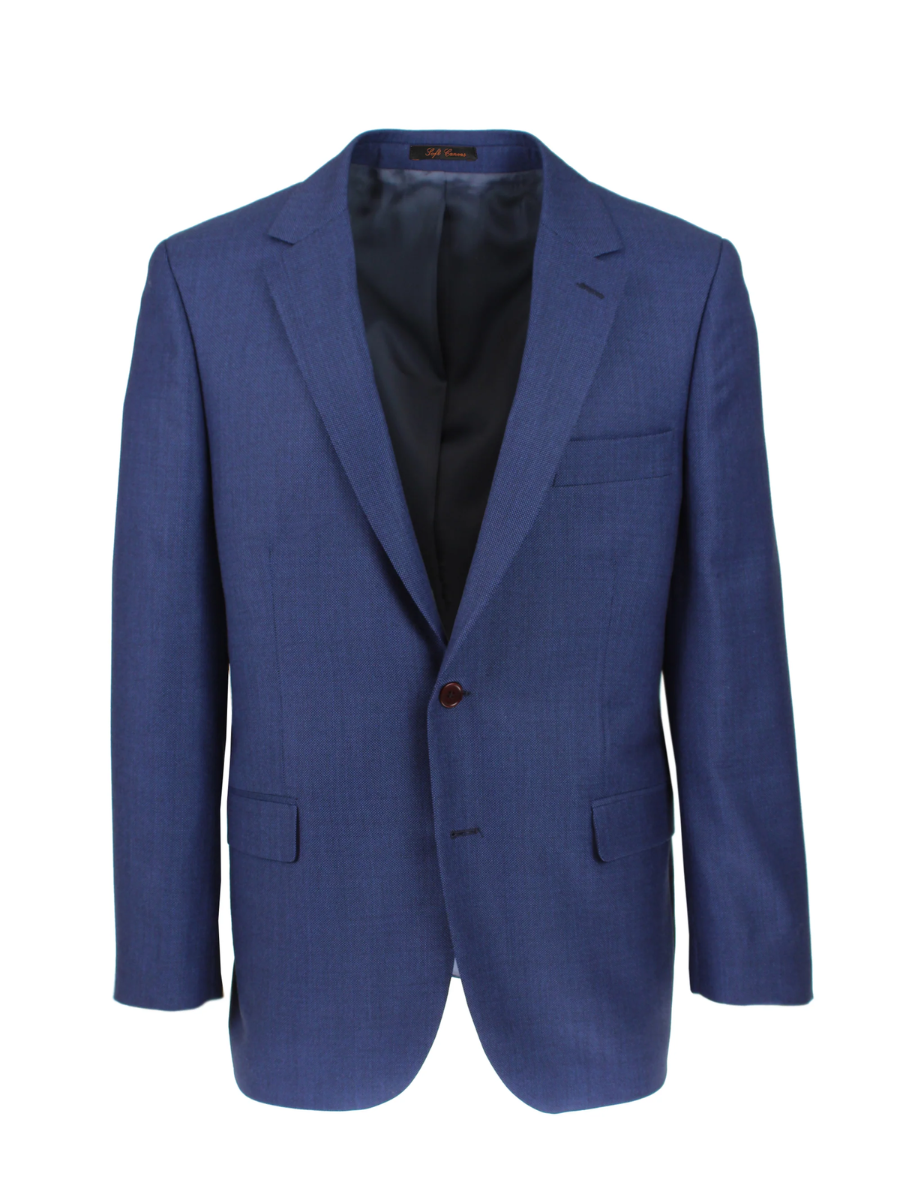 Ink blue soft canvas birdseye jacket