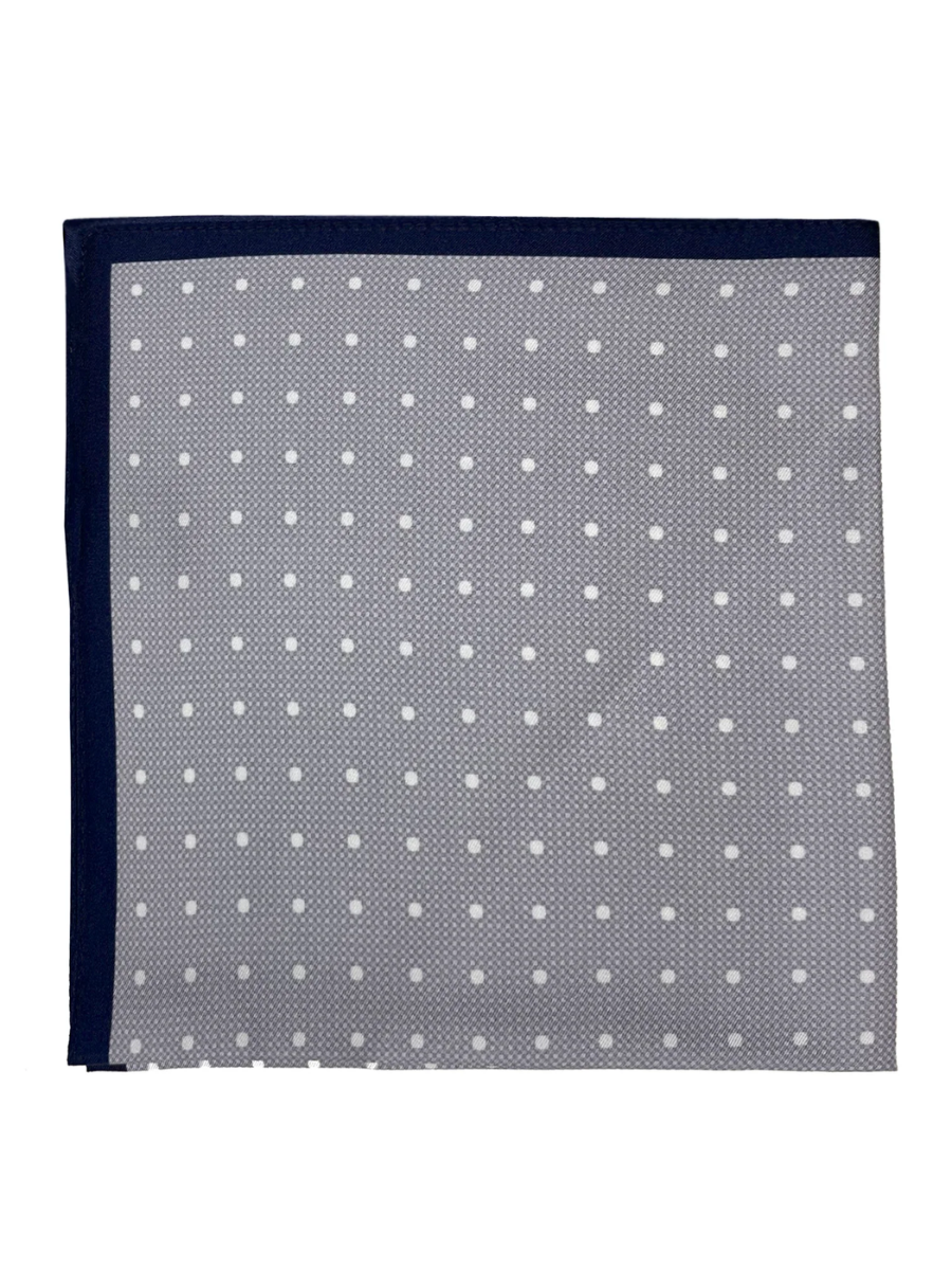 Grey / blue pocket square