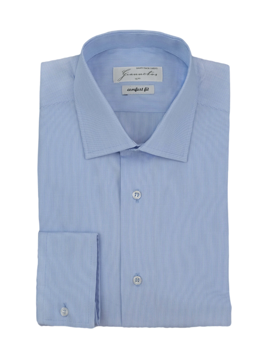Blue striped cotton shirt