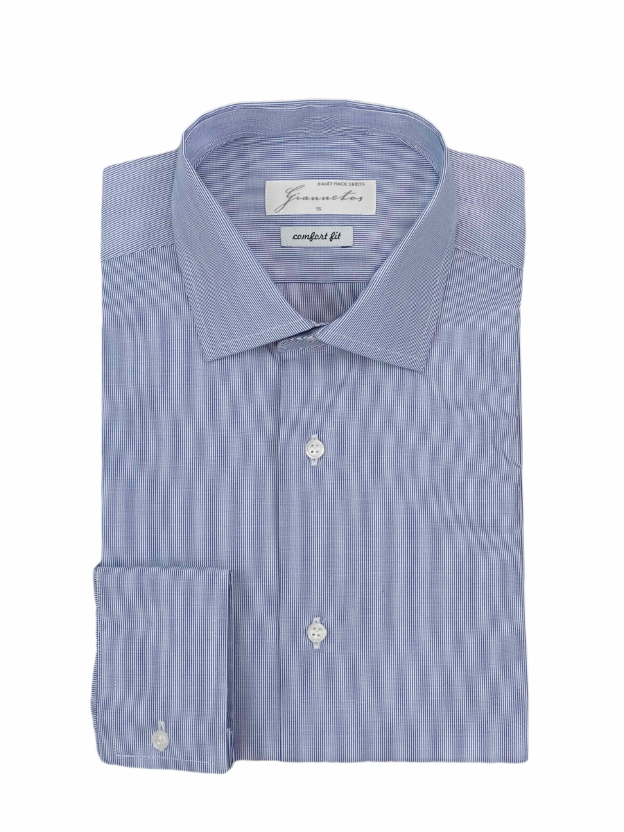 Light blue striped cotton shirt