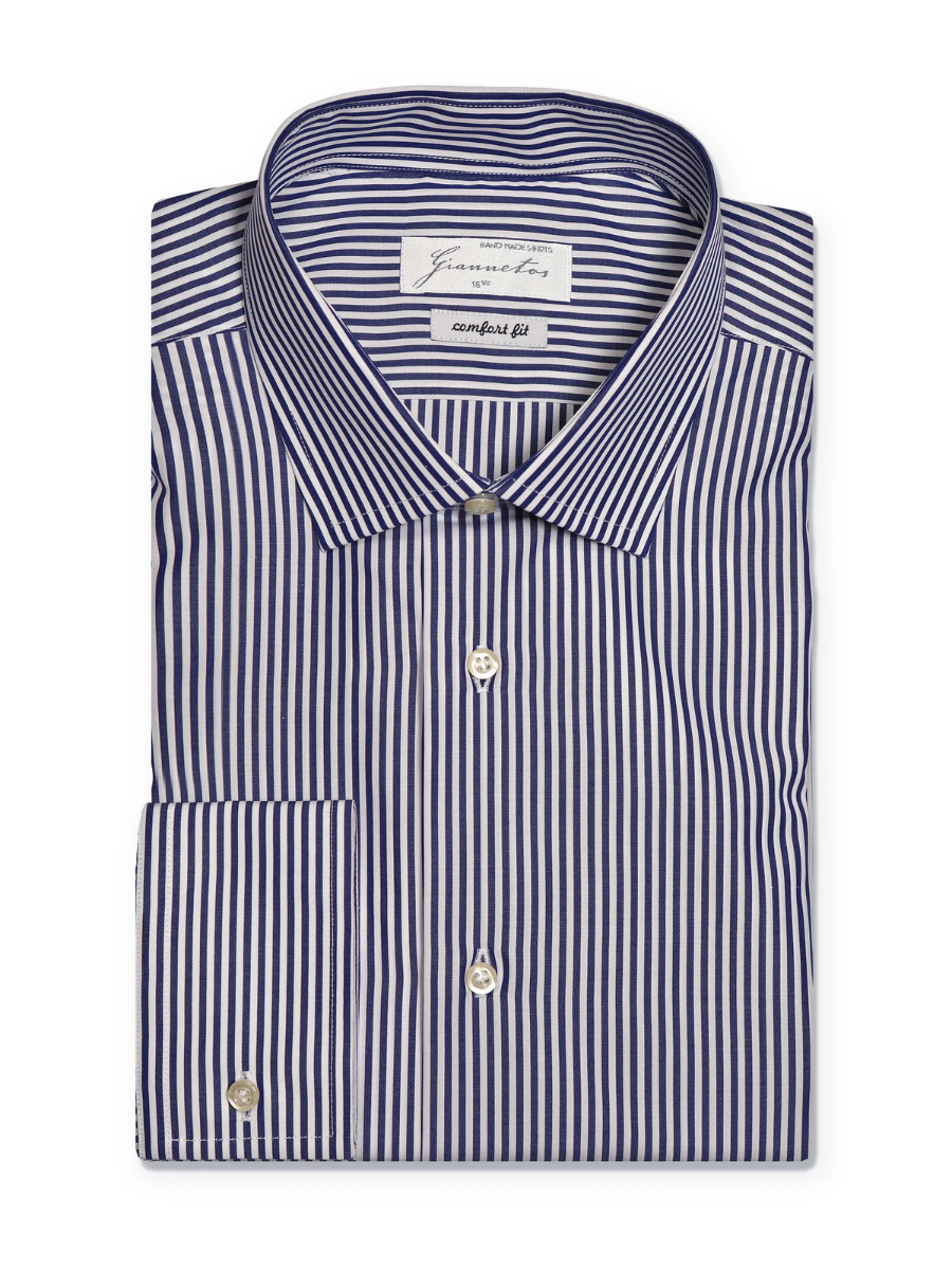 Blue striped cotton shirt