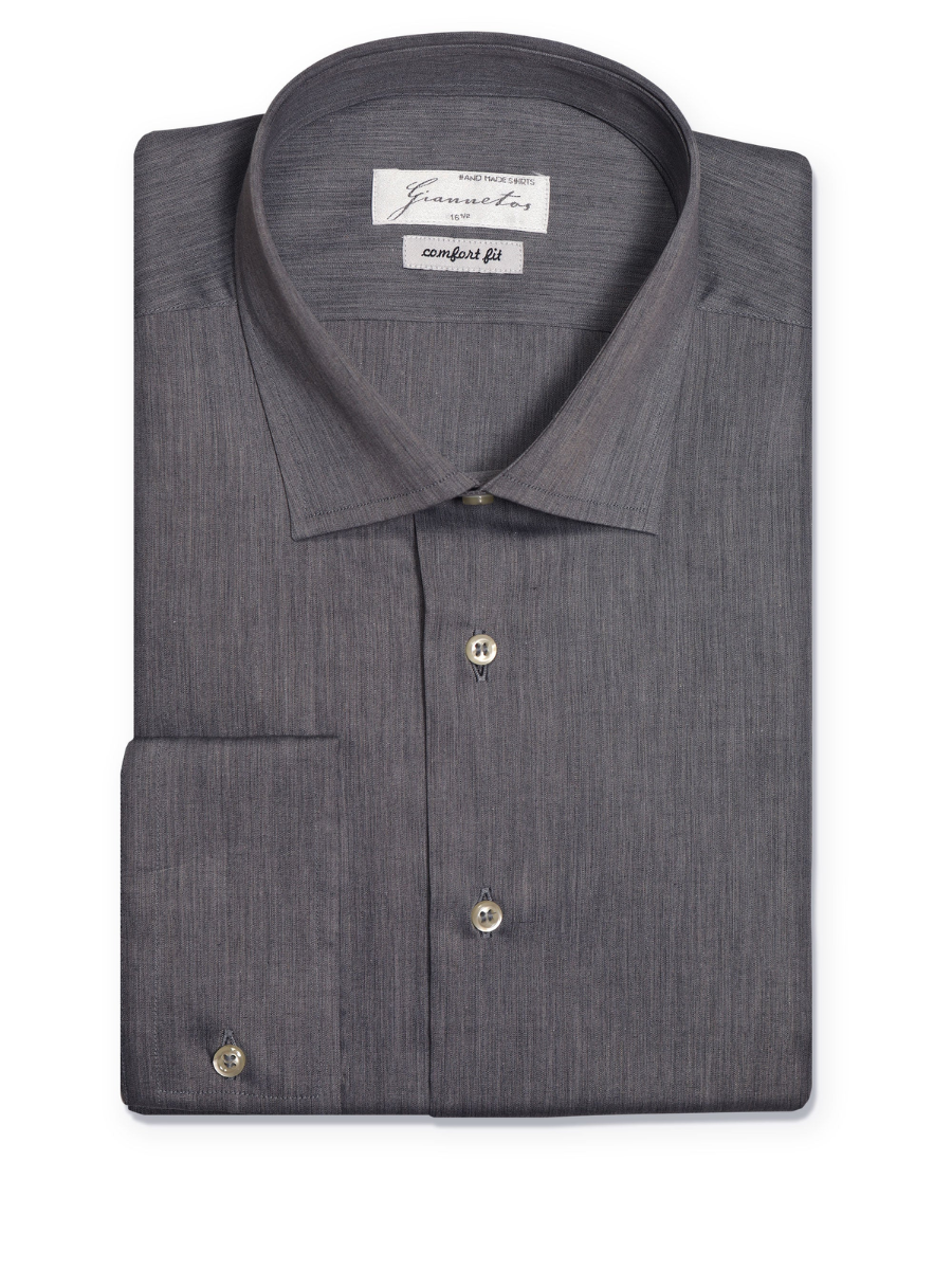 Grey pure cotton shirt
