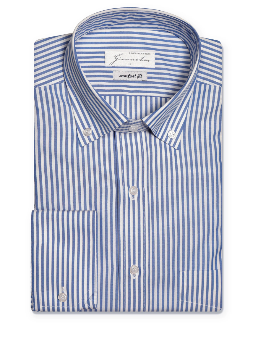 Blue striped cotton shirt