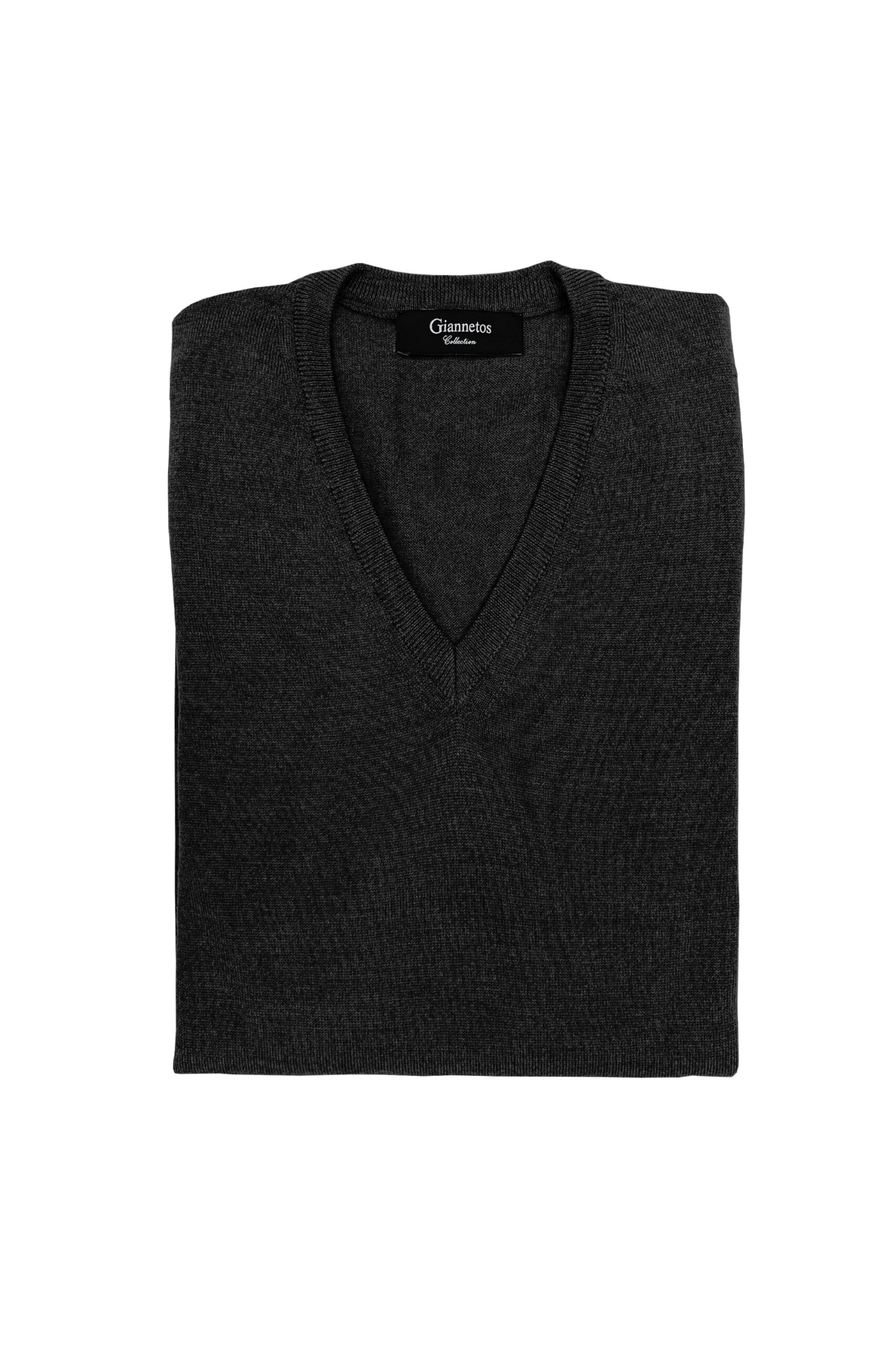 Black v-neck sweater