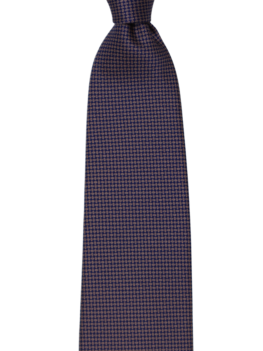 Μεταξωτή γραβάτα Italo Ferretti με μπλε και ροζ μοτίβο