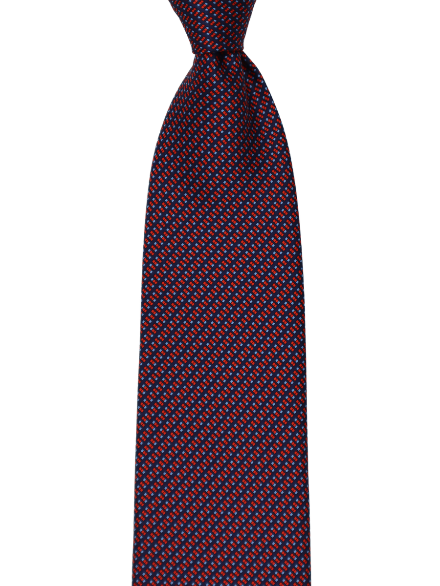 Μεταξωτή γραβάτα Italo Ferretti με μπλε και κόκκινο μοτίβο