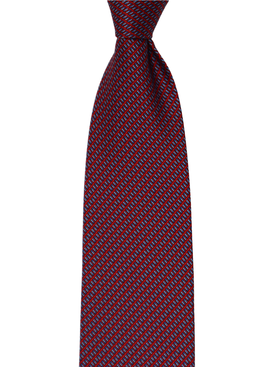 Italo Ferretti Red Blue pattern silk tie